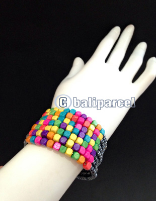 Bracelet, Handmade From Beads With Wood Color