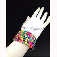 Bracelet, Handmade From Beads With Wood Color