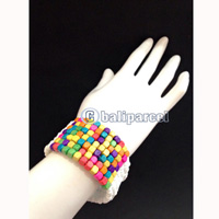 Bracelet, Handmade From Beads With Wood Color