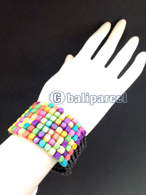 Bracelet, Handmade From Beads With Wood Color