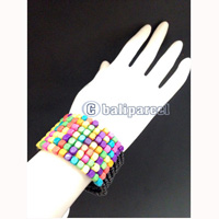 Bracelet, Handmade From Beads With Wood Color