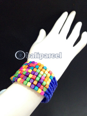 Bracelet, Handmade From Beads With Wood Color
