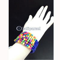 Bracelet, Handmade From Beads With Wood Color