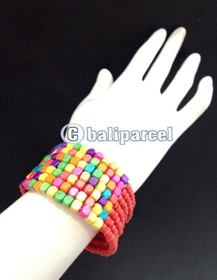 Bracelet, Handmade From Beads With Wood Color