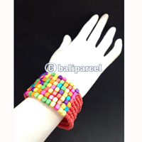 Bracelet, Handmade From Beads With Wood Color