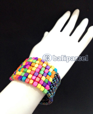 Bracelet, Handmade From Beads With Wood Color