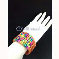 Bracelet, Handmade From Beads With Wood Color