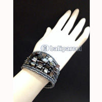 Bracelet, Handmade From Beads With Shell