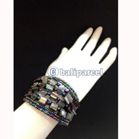 Bracelet, Handmade From Beads With Shell