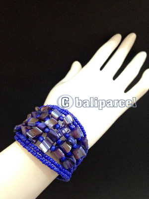 Bracelet, Handmade From Beads With Shell