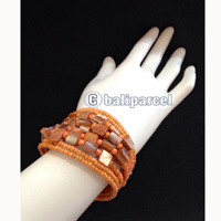 Bracelet, Handmade From Beads With Shell