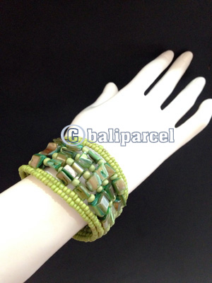 Bracelet, Handmade From Beads With Shell