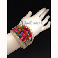 Bracelet, Handmade From Beads With Shell Color