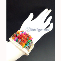 Bracelet, Handmade From Beads With Shell Color