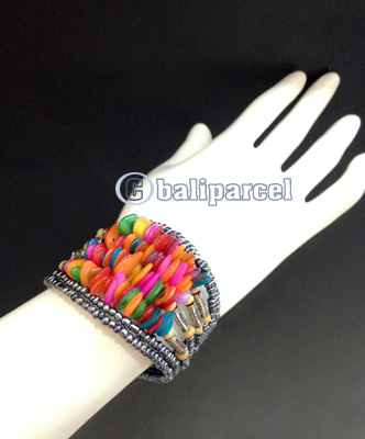 Bracelet, Handmade From Beads With Shell Color