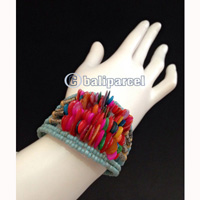 Bracelet, Handmade From Beads With Shell Color