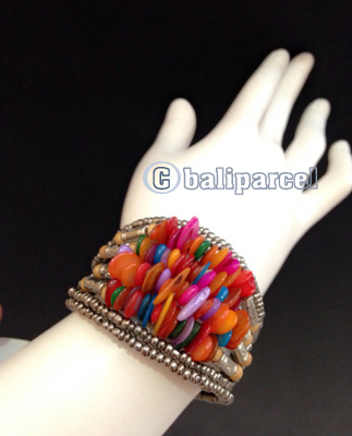 Bracelet, Handmade From Beads With Shell Color