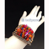 Bracelet, Handmade From Beads With Shell Color
