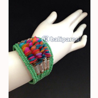 Bracelet, Handmade From Beads With Shell Color