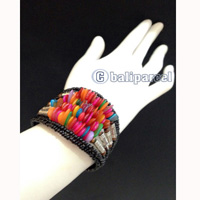 Bracelet, Handmade From Beads With Shell Color