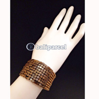 Bracelet, Handmade From Beads With Burn Metal