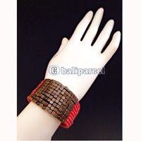 Bracelet, Handmade From Beads With Burn Metal