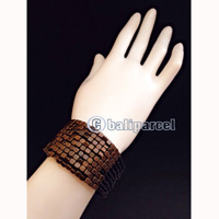 Bracelet, Handmade From Beads With Burn Metal