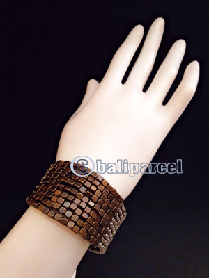 Bracelet, Handmade From Beads With Burn Metal