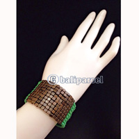 Bracelet, Handmade From Beads With Burn Metal