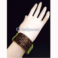 Bracelet, Handmade From Beads With Burn Metal