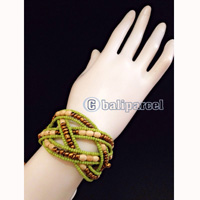 Bracelet, Handmade From Bead With Wood