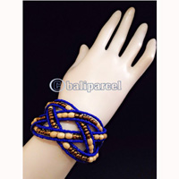 Bracelet, Handmade From Bead With Wood