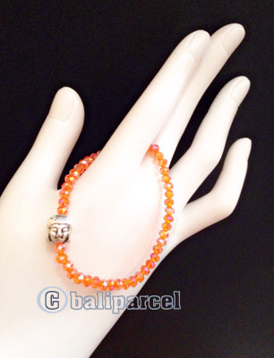 Bracelet, Handmade From Crystal With Buddha