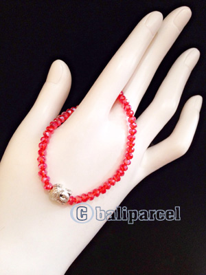 Bracelet, Handmade From Crystal With Buddha