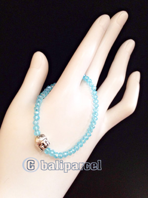 Bracelet, Handmade From Crystal With Buddha