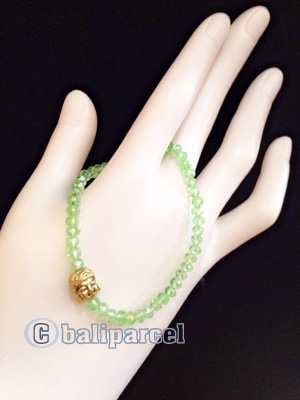 Bracelet, Handmade From Crystal With Buddha