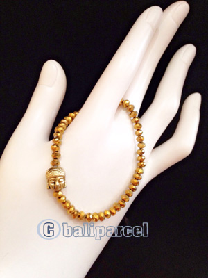 Bracelet, Handmade From Crystal With Buddha