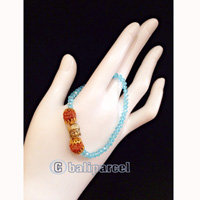 Bracelet, Handmade From Crystal With Rudraksha And Buddha