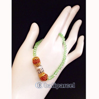 Bracelet, Handmade From Crystal With Rudraksha And Buddha