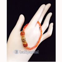 Bracelet, Handmade From Crystal With Rudraksha And Buddha