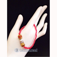 Bracelet, Handmade From Crystal With Rudraksha And Buddha