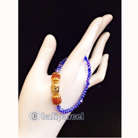 Bracelet, Handmade From Crystal With Rudraksha And Buddha