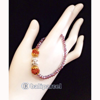 Bracelet, Handmade From Crystal With Rudraksha And Buddha