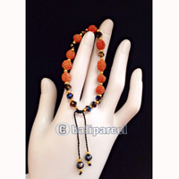 Bracelet, Handmade From Rudraksha With Crystal