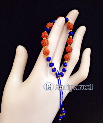 Bracelet, Handmade From Rudraksha With Crystal