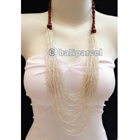 Necklaces Made From Bead Layer With Wood