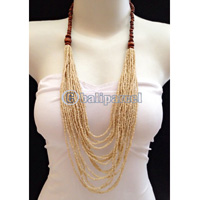 Necklaces Made From Bead Layer With Wood