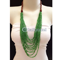 Necklaces Made From Bead Layer With Wood