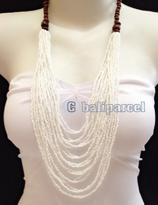 Necklaces Made From Bead Layer With Wood