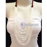 Necklaces Made From Bead Layer With Wood